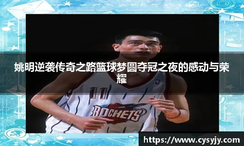 姚明逆袭传奇之路篮球梦圆夺冠之夜的感动与荣耀